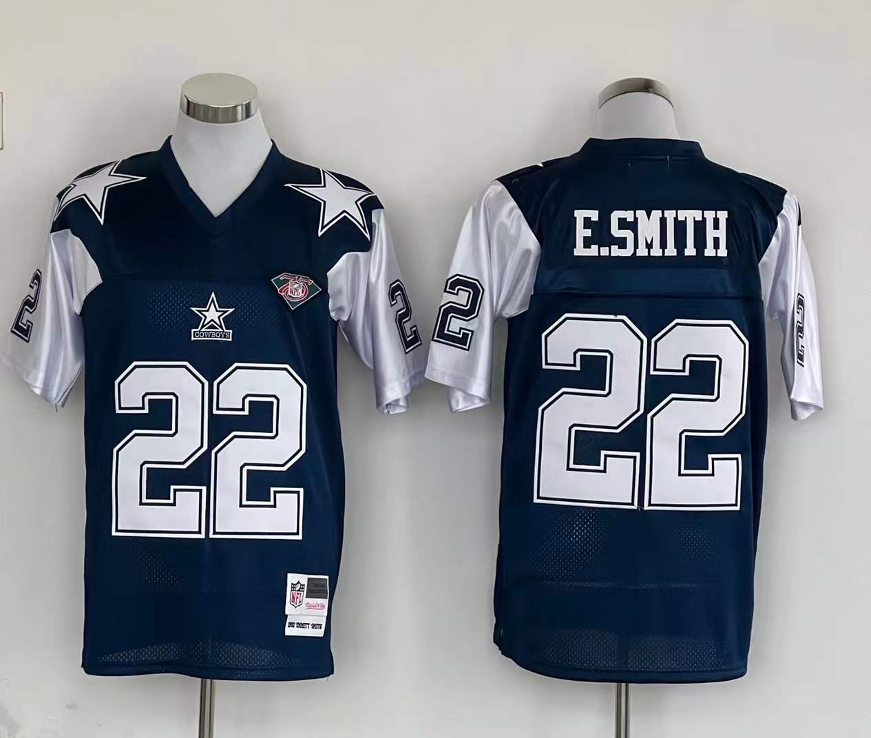 Men's Dallas Cowboys Emmitt Smith Mitchell & Ness Navy Legacy Jersey Men's Dallas Cowboys Emmitt Smith Mitchell & Ness Navy Legacy Jersey